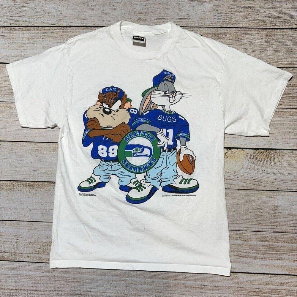 Seattle Seahawks 1993 Taz Shirt Looney Tunes Bug Bunny Toddler T Shirt